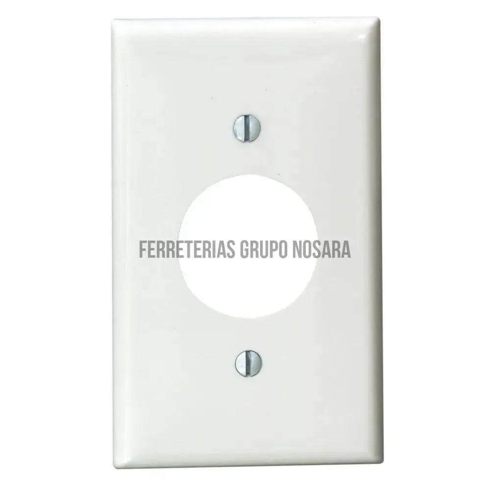 Placa sencilla para tomacorriente blanco Eagle / 2131-W-
