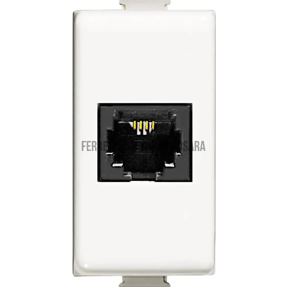 Conector para telefono RJ11 blanco Matix Btnet Bticino AM5982-101350-8012199664279