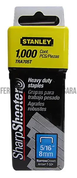 Grapa para trabajo pesado 5/16" Stanley TRA-705T (1000 por paquete)-101373-76174054279