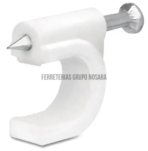 Grapa aislante para cable coaxial blanca 10 mm Volteck GCU-10B (20 por paquete)-101984-7501206696026