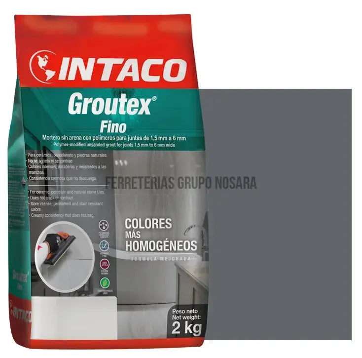 Fragua Groutex sin arena 2 kg Intaco (#11 Plomo)-102442-787002006932