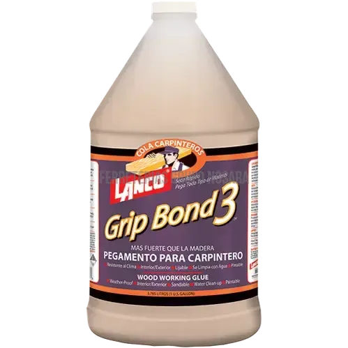 Cola para madera Grip Bond 3 amarilla galon Lanco WA505-4-104844-718594050546
