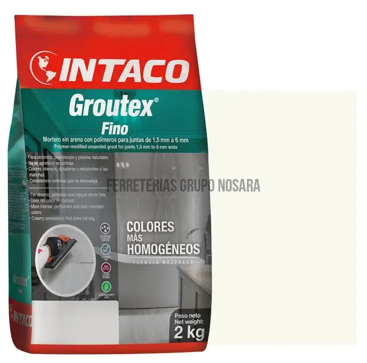 Fragua Groutex sin arena 2 kg Intaco (#39 blanco)-106925-787002006000