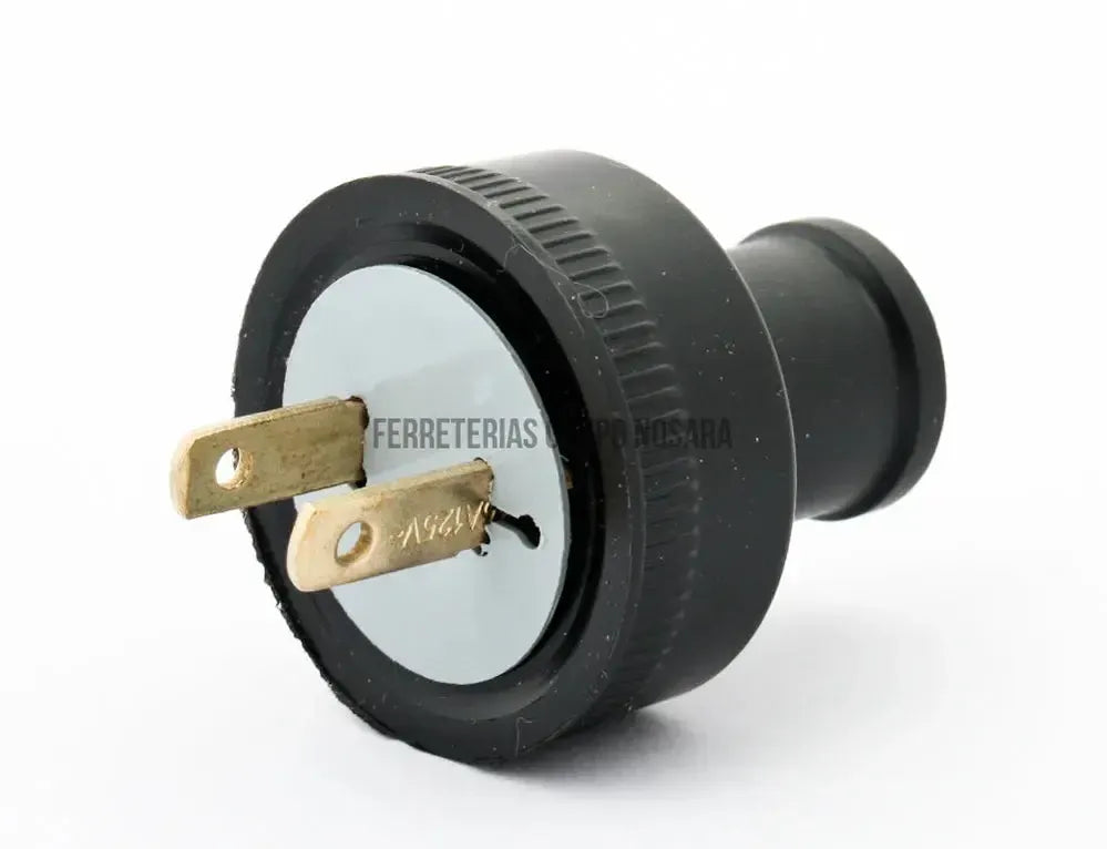 Enchufe sencillo de hule 15A 110V negro Eagle 117-108333-7441109000035