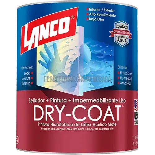 Impermeabilizante Dry Coat liso cuarto Lanco DC480-5 (blanco/base pastel)-109588-718594048055