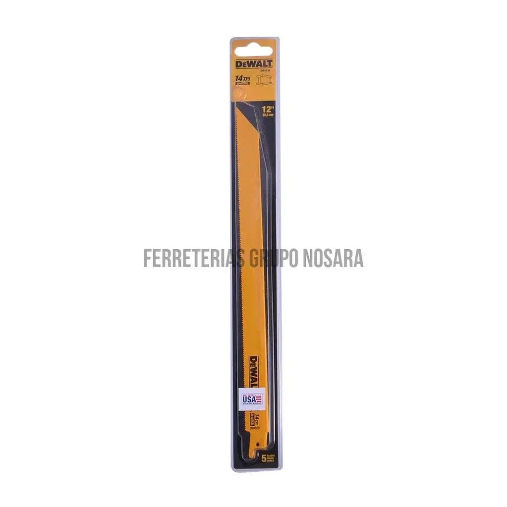 Hoja para sierra recíproca 12" metal 14 TPI Dewalt DW4838 (5 por paquete)-200205-28874048386
