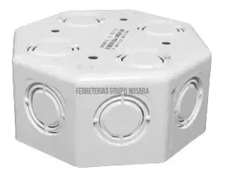 Caja octogonal plastica PVC (1/2 3/4) Conduit-200266-7441018806735