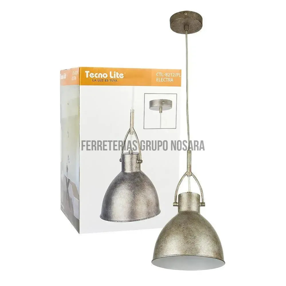 Lampara colgante E27 8.5W 100-240V plata Electra Tecnolite 60CTL8212MVPL-