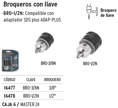 Broquero de 3/8'con llave, Truper / 16477-