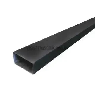 Tubo industrial hierro negro rectangular 1" x 2" (25 x 50 x 1.20 mm) 6 metros-