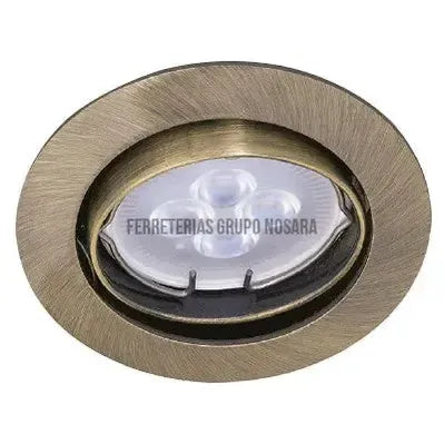 Lampara empotrada dirigible redonda GX5.3 50W 100-240V halogena laton antiguo Andora YD-330/LA Tecnolite-5808-7501668596032