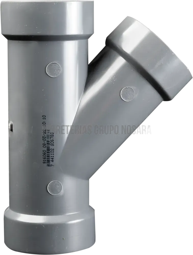 Yee sanitaria PVC SDR32.5 pared delgada 50 mm (2")-600081-7441102806788