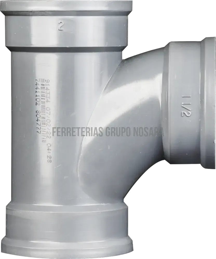 Tee sanitaria PVC SDR32.5 pared delgada 75 mm (3")-600092-7441102804814