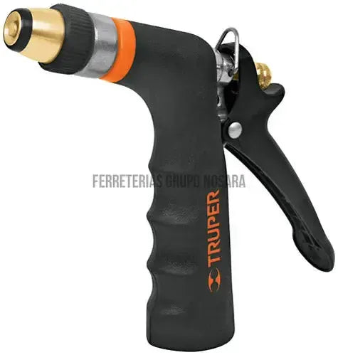 Pistola para manguera metalica recubierta 2 funciones con boquilla Truper PR-202 / 18476-600349-7501206674758