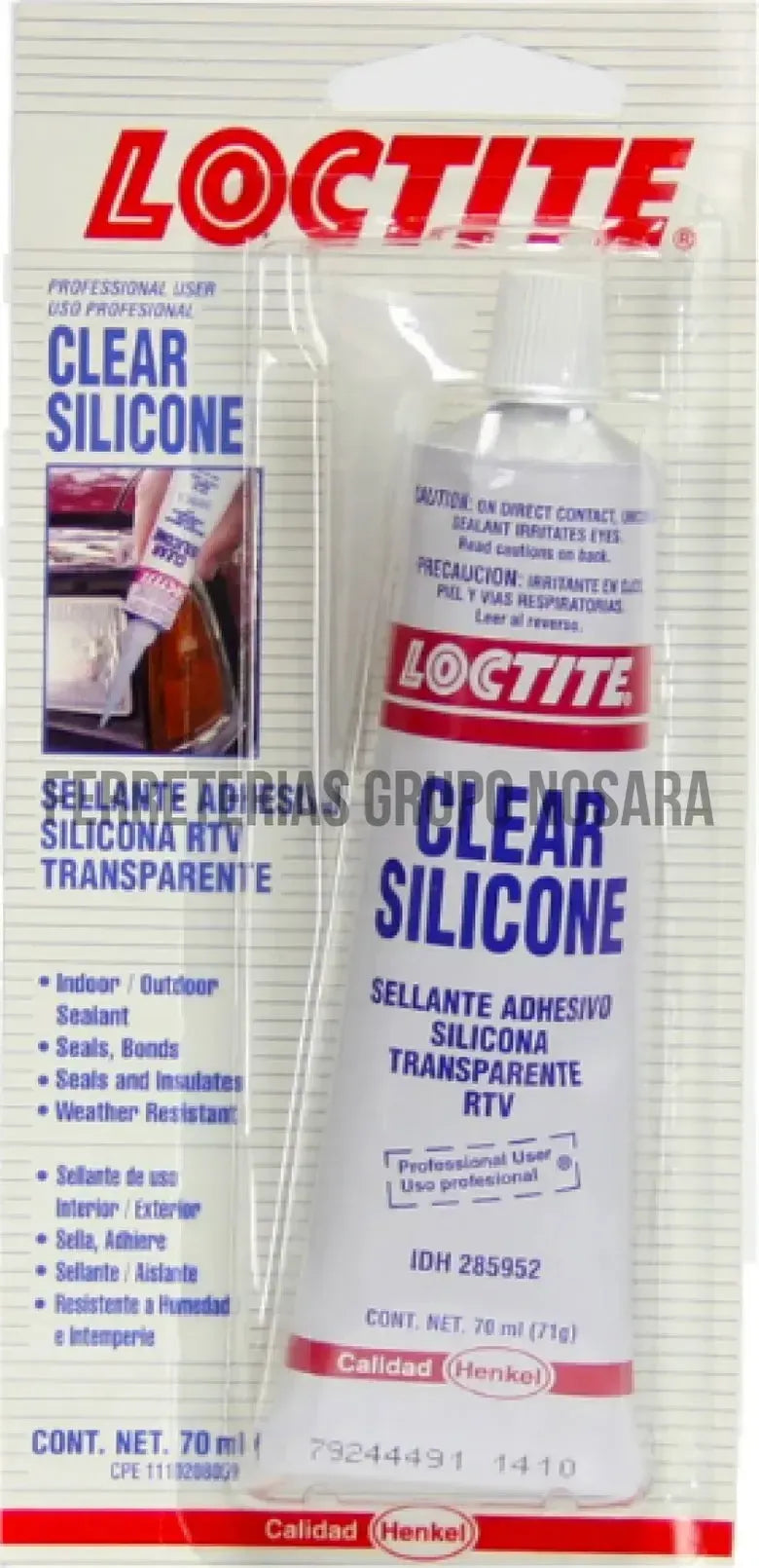 Silicon transparente RTV 70 mL Loctite SI 595 / 285952-600407-7702045342048