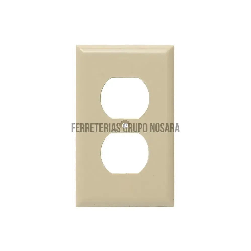 Placa doble plastica para tomacorriente marfil Eagle 2132V-810002-7441109001018