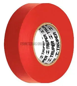 Tape electrico rojo 18 metros Truper M-33R / 12504-CS013280-7501206646861