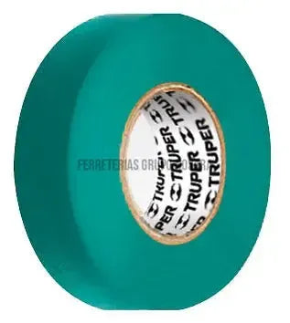 Tape electrico verde 18 metros Truper M-33V / 12502-CS013282-7501206646847