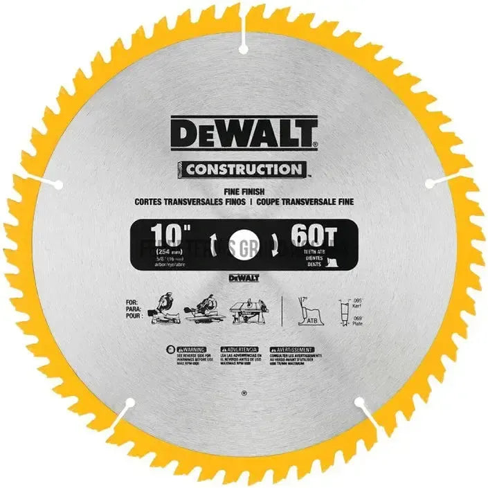 Disco para sierra circular 10" 60T acabado ultrafino Dewalt DW3106-MN013233-28874031067