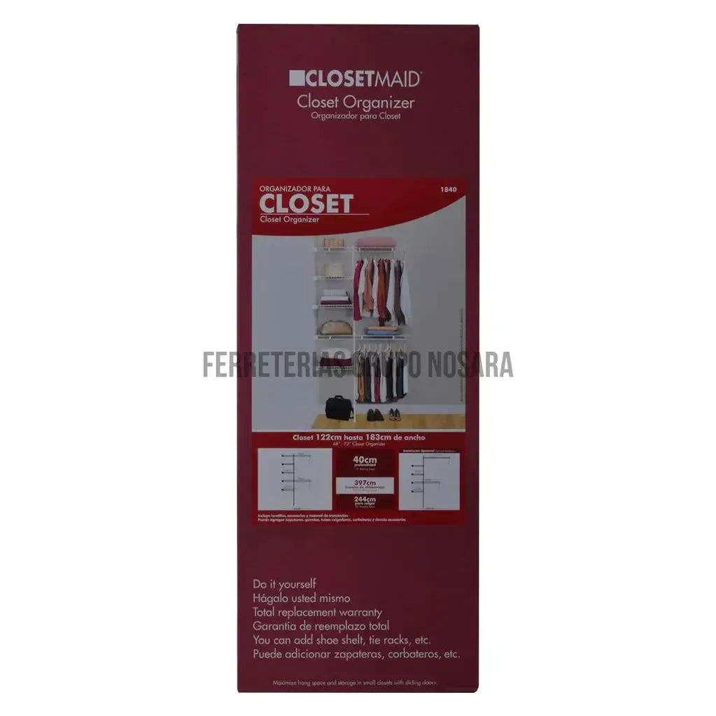 Closet 40 cm x 1.22-1.72 metros Closetmaid 1840-20-MN013907-7898212230925