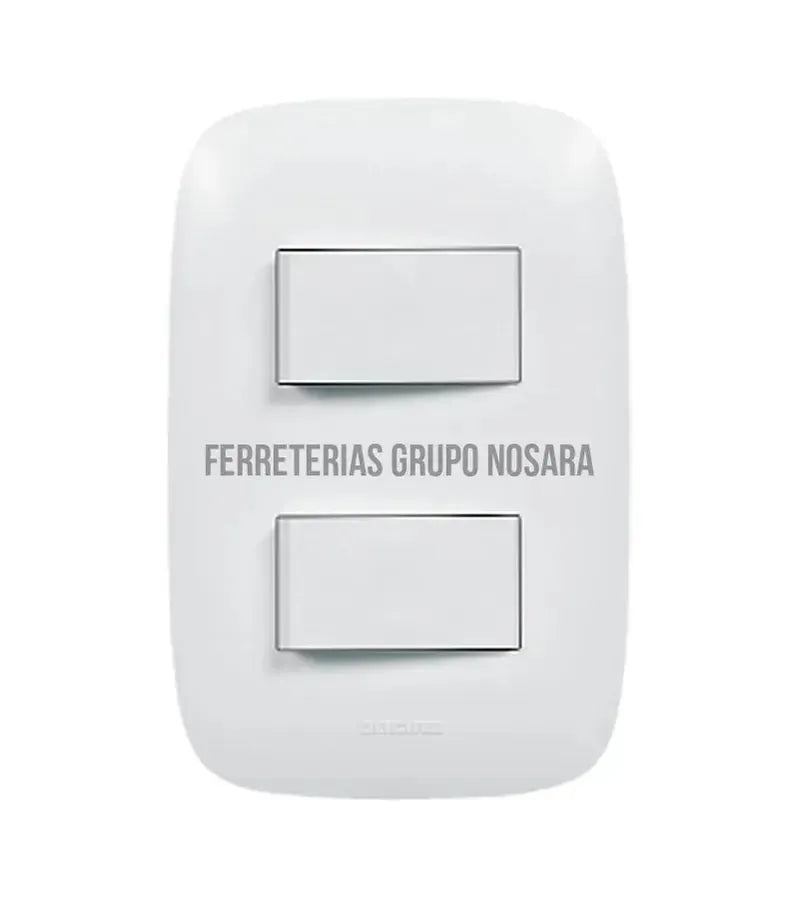 Interruptor doble 15A 127V blanco Domino Sencia Bticino AP5200-MN100408-7702089162183