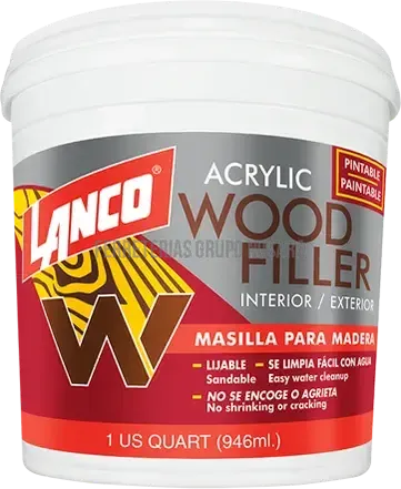 Masilla para madera Wood Filler 1/32 galon Lanco WF827-8 (pino)-MN106617-718594082783