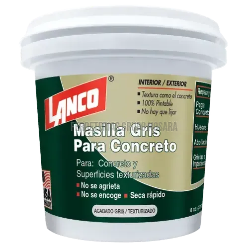 Masilla para concreto gris 1/4 galon Lanco CP224-5-MS 000849-718594022451