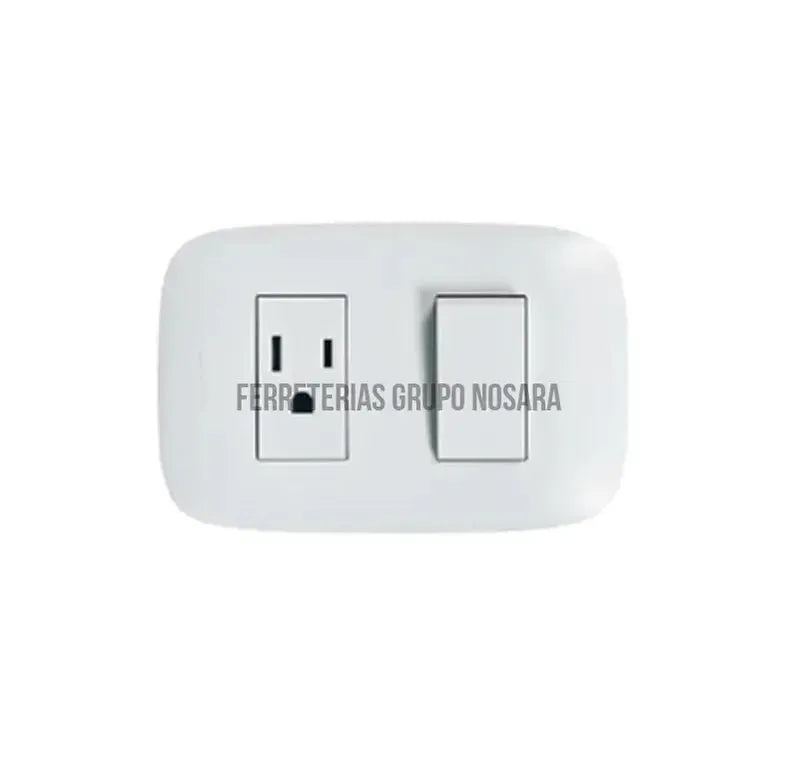 Interruptor 15A con tomacorriente 2P blanco Domino Sencia Bticino AP5231-MS 007685-7702089162220