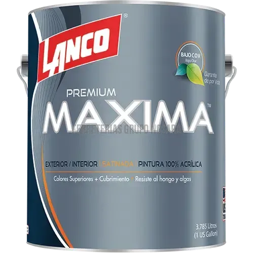 Pintura satinada Maxima Premium galon Lanco MA763-4 (Base Deep)-MS004897-718594076348