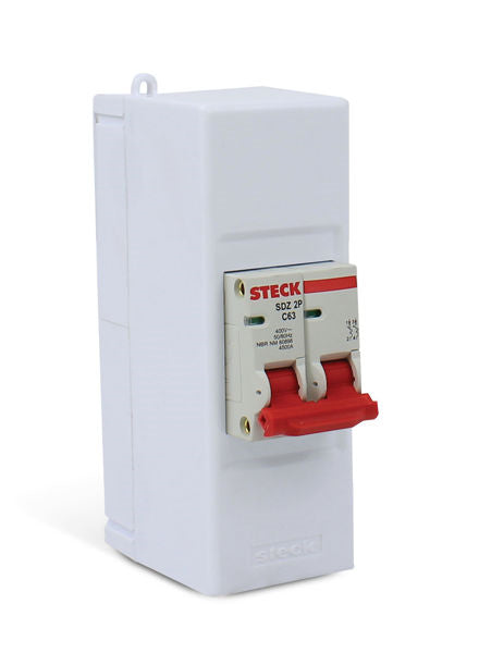 Breaker 2 polos 20A interior de parche SSB2 Steck Sistema S
