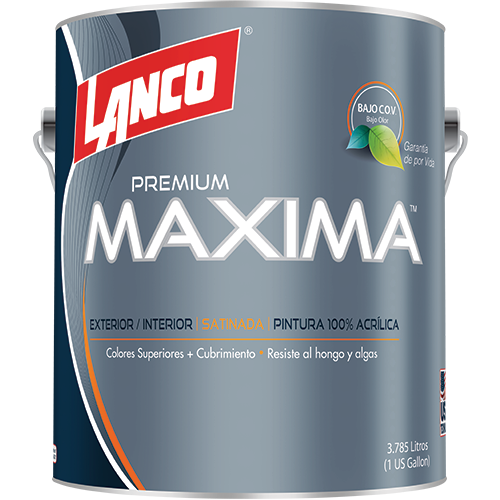 Pintura satinada Maxima Premium galon Lanco MA762-4 (Base Tinte)
