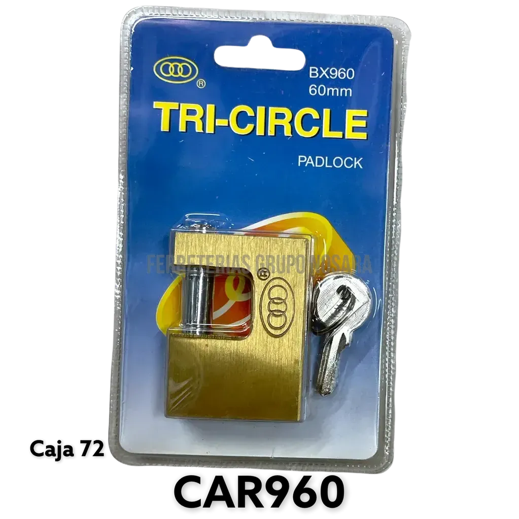 TRI-CIRCLE CANDADO ANTIC BX960/60MM-