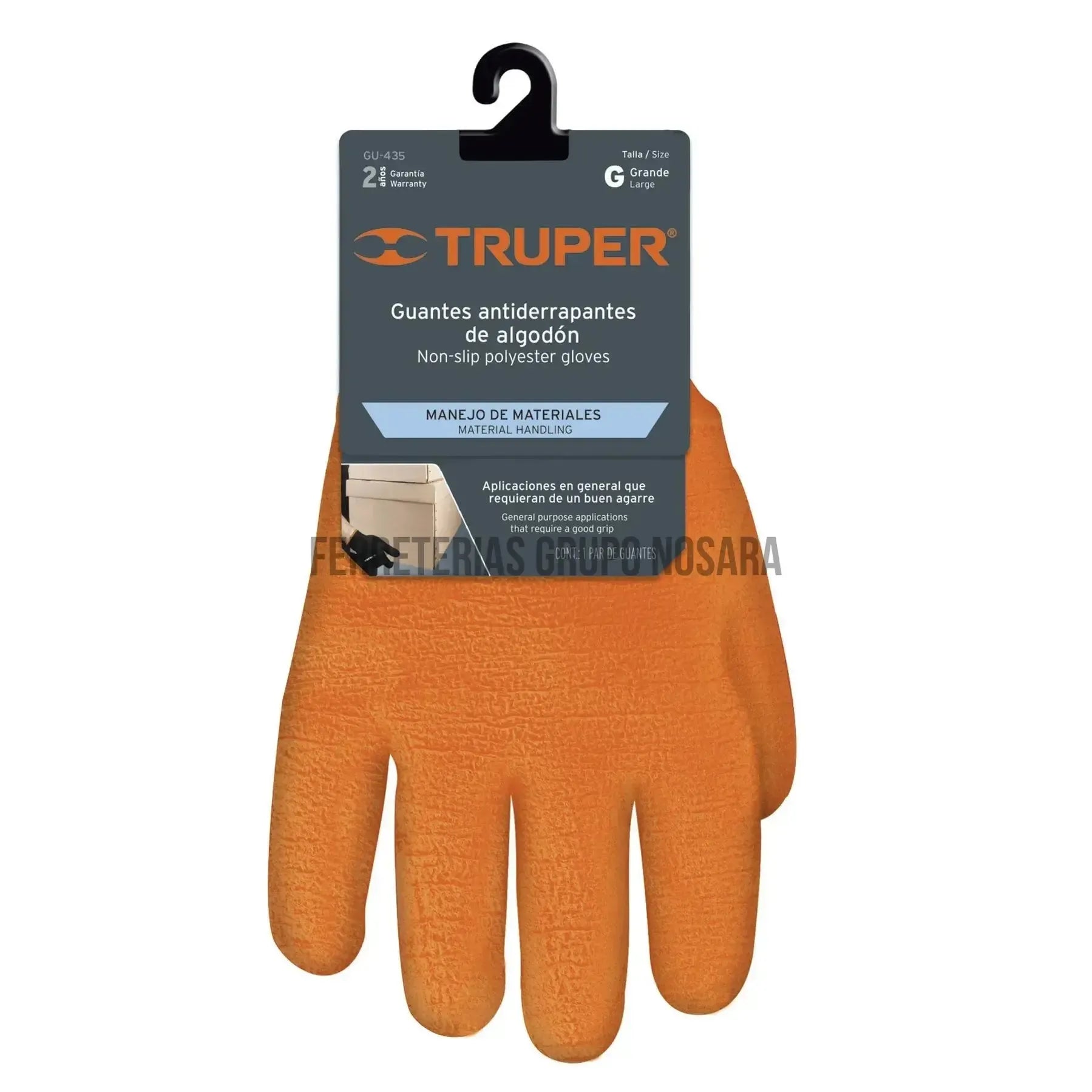 Guantes de algodón recubrimiento de látex, unitalla, Truper / 14248-