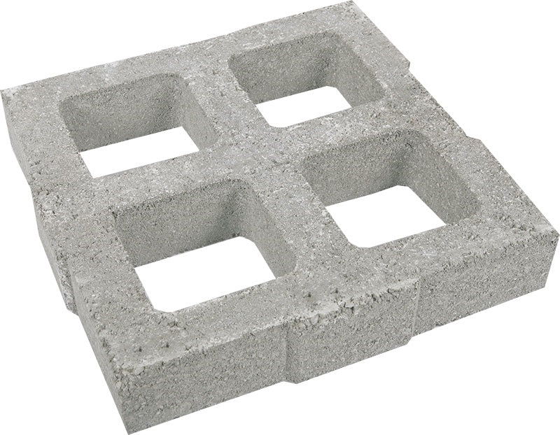 BLOCK ZACATE 40X40X8 GRIS