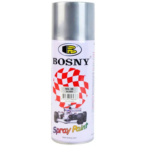 PINTURA SPRAY BOSNY SB-36 ALUMINIO ( PLATEADO )