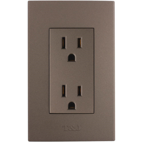 EAGLE TOMA DOBLE TYJ #8031-BK 110V NEGRO
