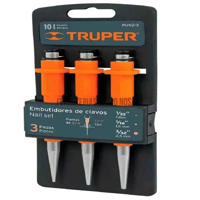 TRUPER PUNZON EMBUTIDOR CLAVO 3PCS 18064-