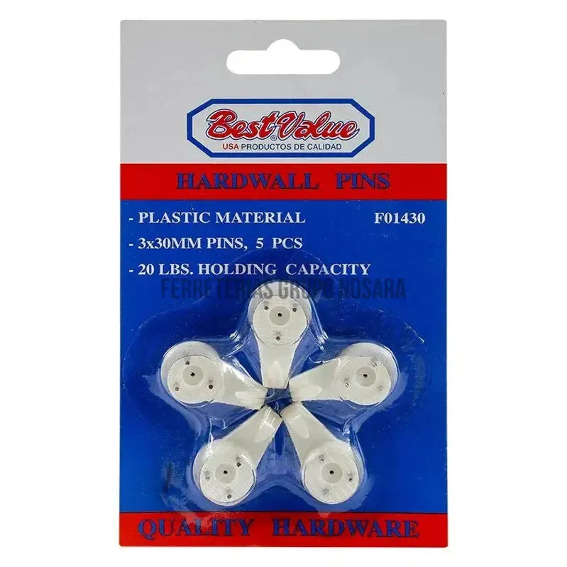 BEST VALUE GANCHO P/CUADRO 5PZ F01430-