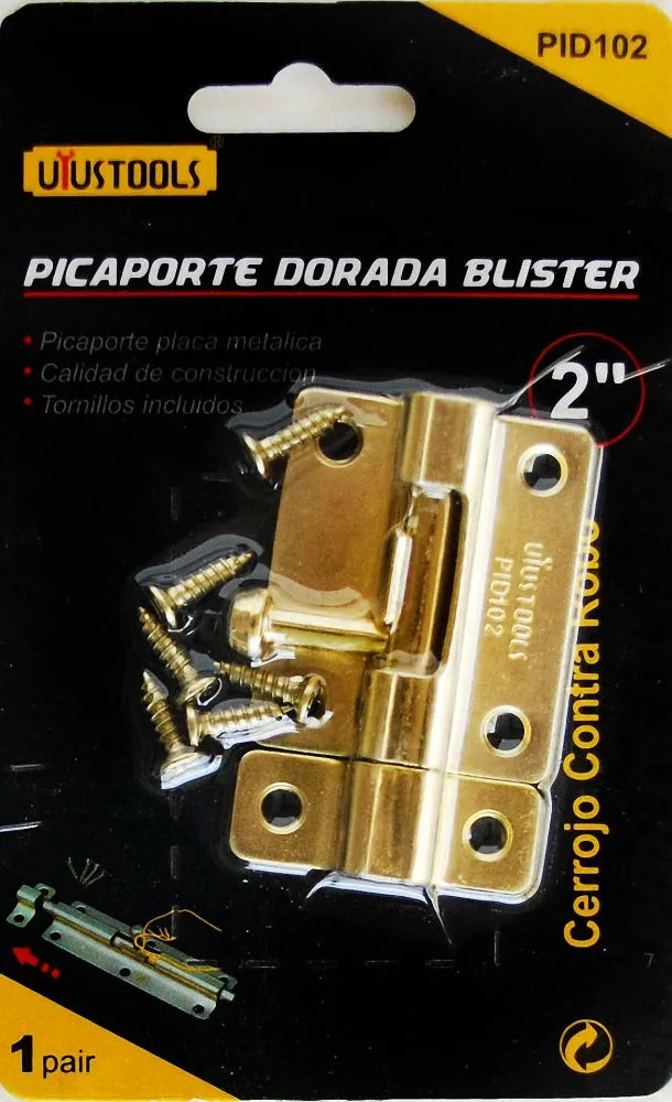 PICAPORTE DORADO 2″