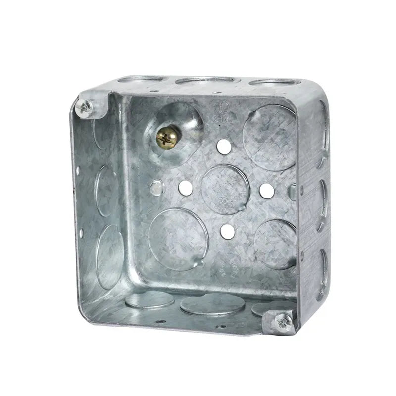 Caja EMT cuadrada 4" x 4" doble fondo (KO 1/2" y 3/4") UL