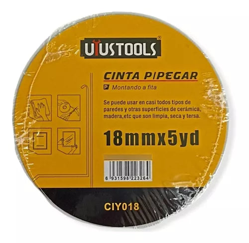 UYUSTOOLS CINTA DOBLE CARA 18MM CIY018