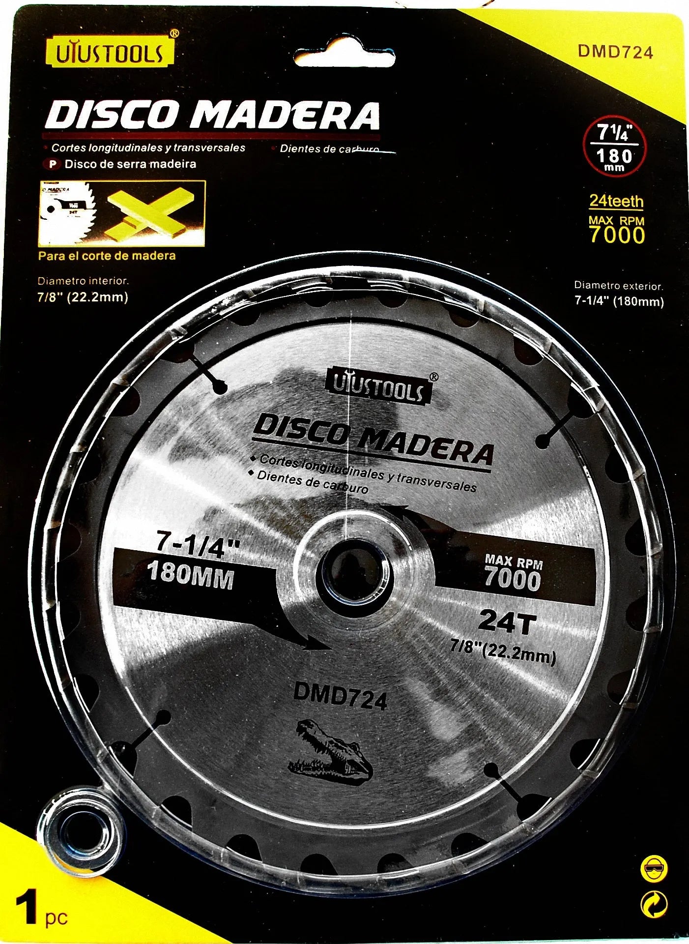 DISCO SIERRA 7 1/4″ MADERA X 24 DTES