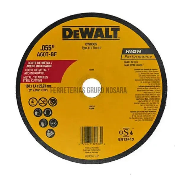 DW DISCO METAL 7.1/4"" DW8065Z CORTE FI-