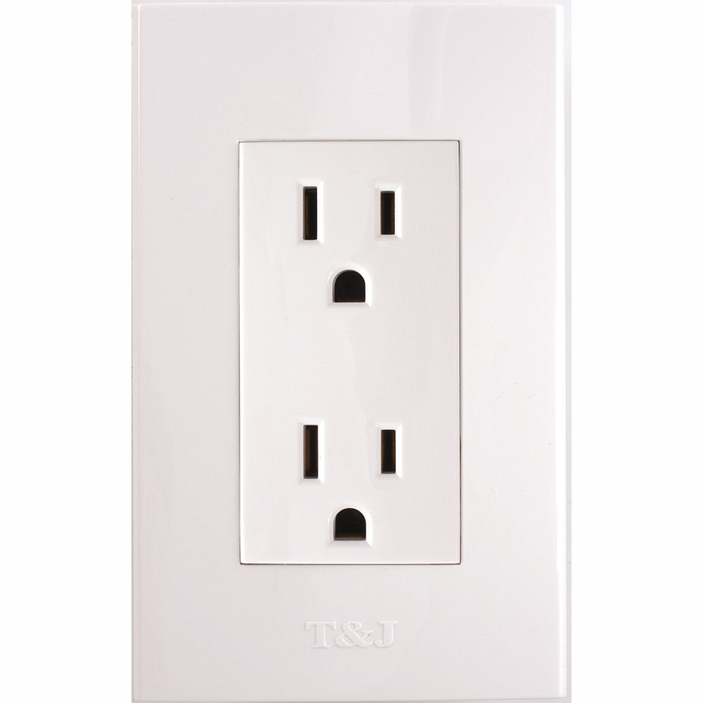 EAGLE TOMA DOBLE TYJ #8031W 110V BLANCO
