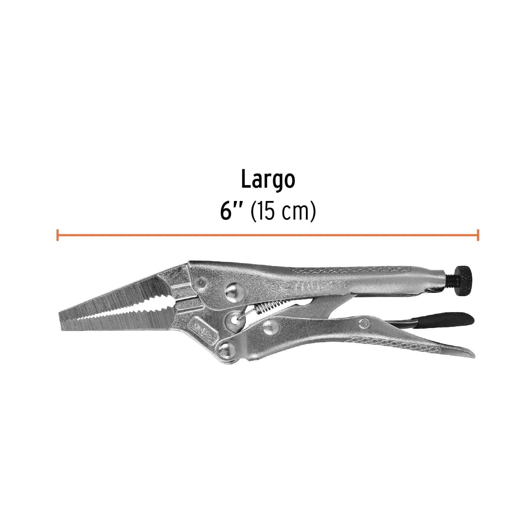TRUPER ALICATE GRIP 6"" PUNTA LARGA PPT / 17432-