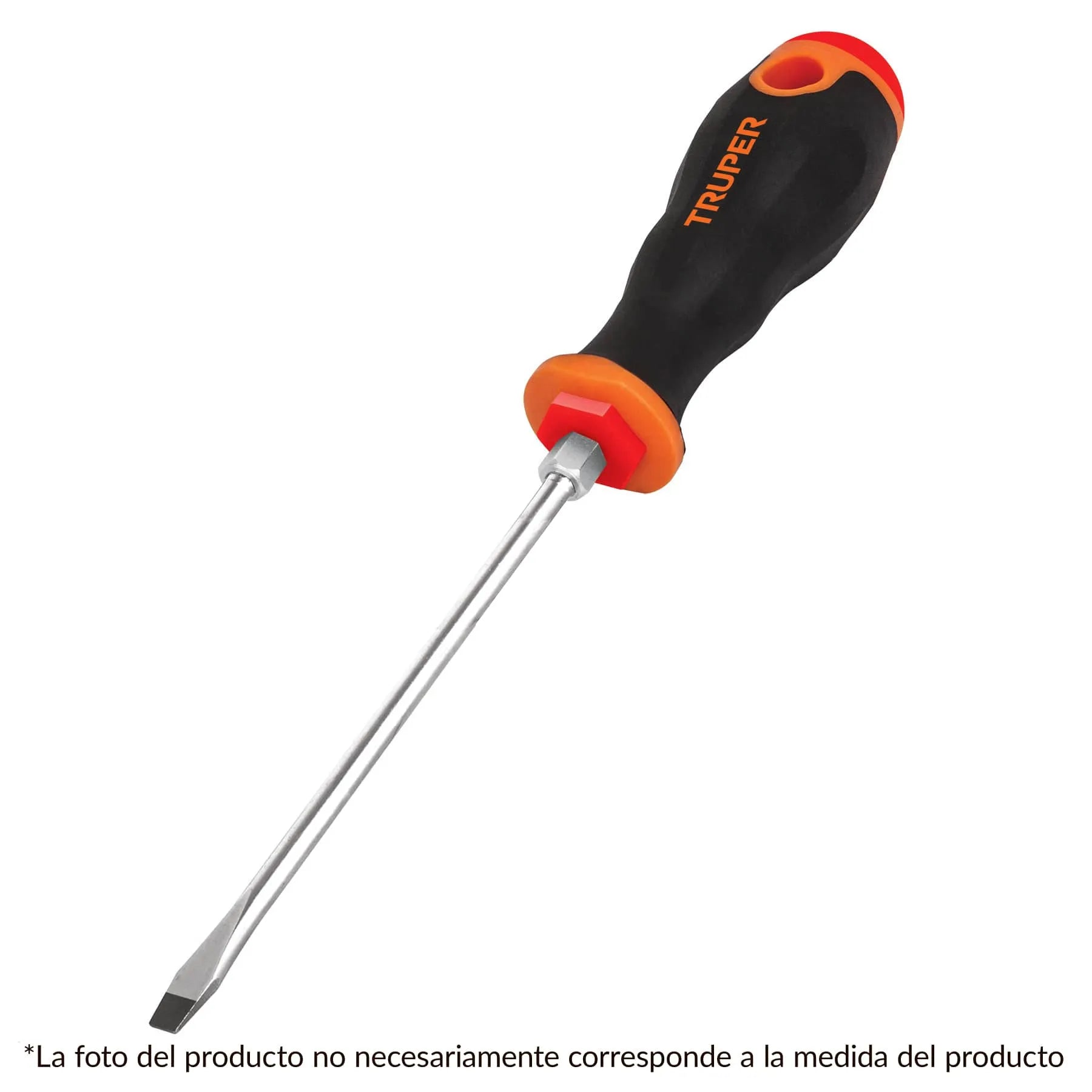 Desarmador plano 1/4' x 4' mango Comfort Grip, Truper / 13998-
