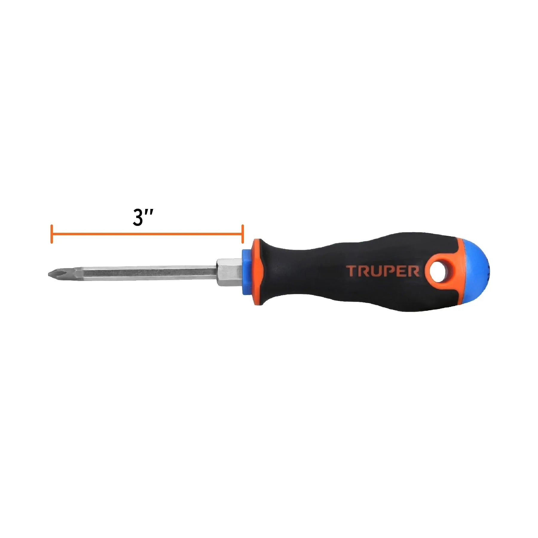 Desarmador de cruz 3/16" x 3" mango Comfort Grip, Truper / 14064-