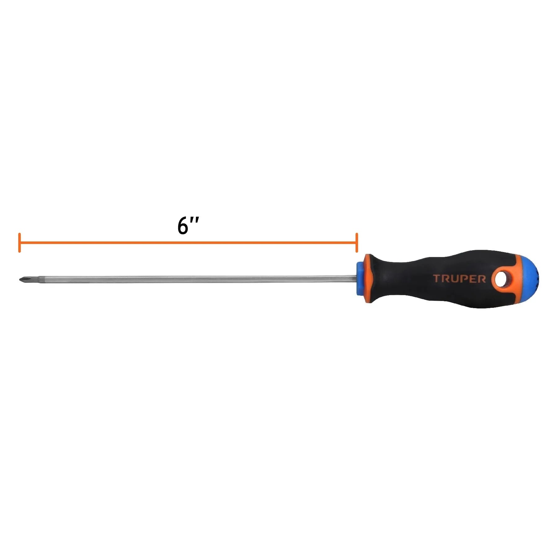 Desarmador de cruz 1/8" x 6" mango Comfort Grip, Truper / 14058-