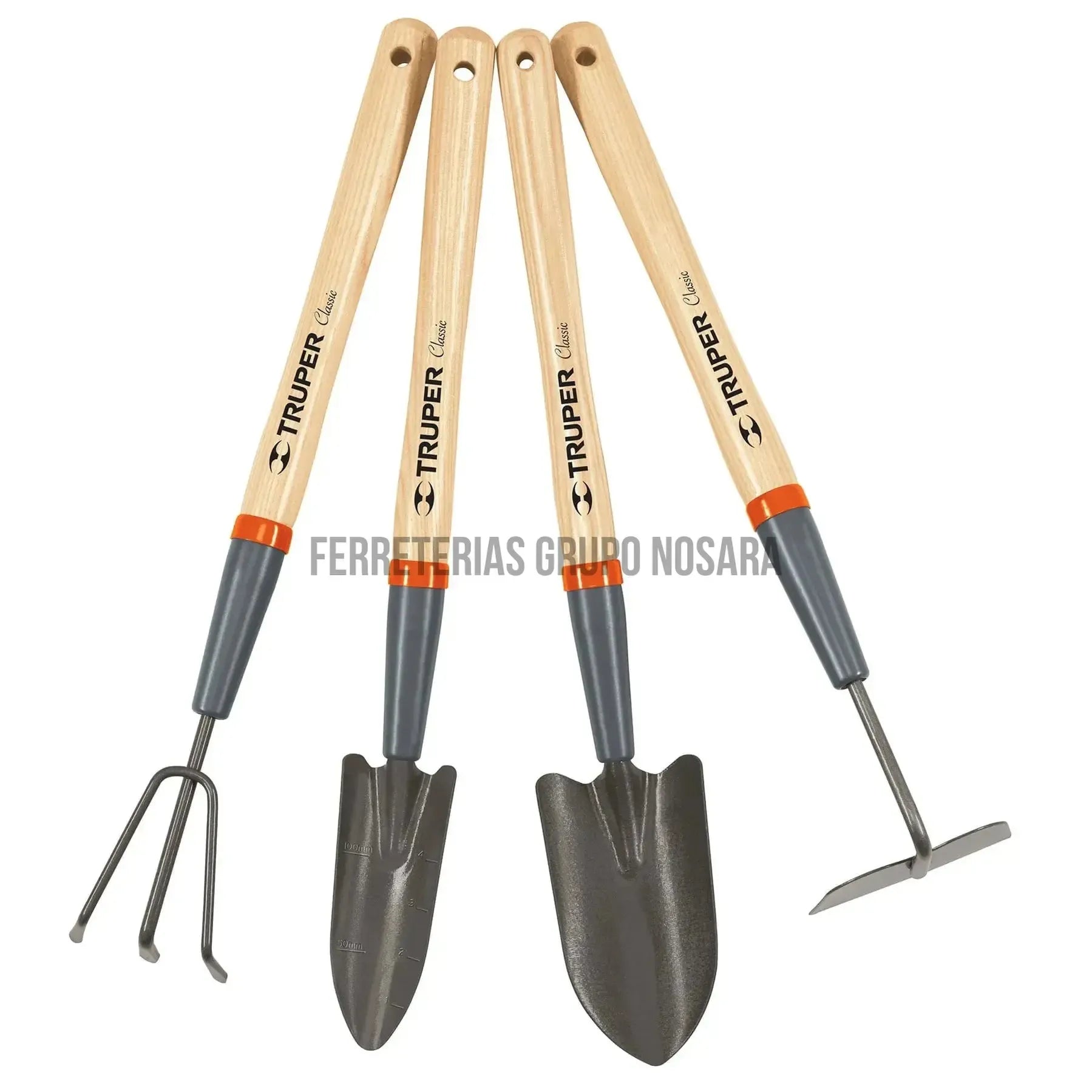Juego de 4 herramientas de 15" para jardín, Truper / 15040-
