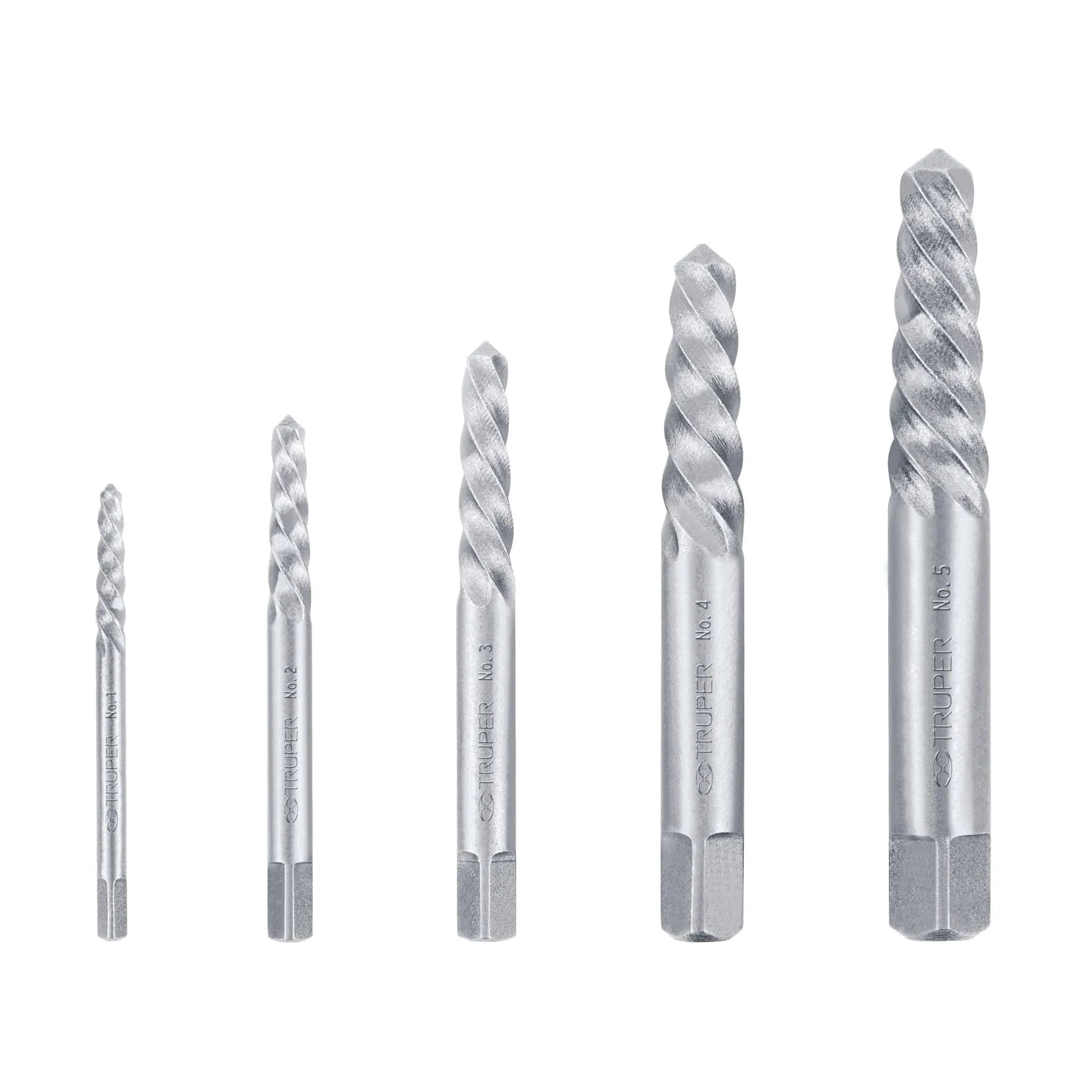 Set with 5 screw extractors, Truper / 14512